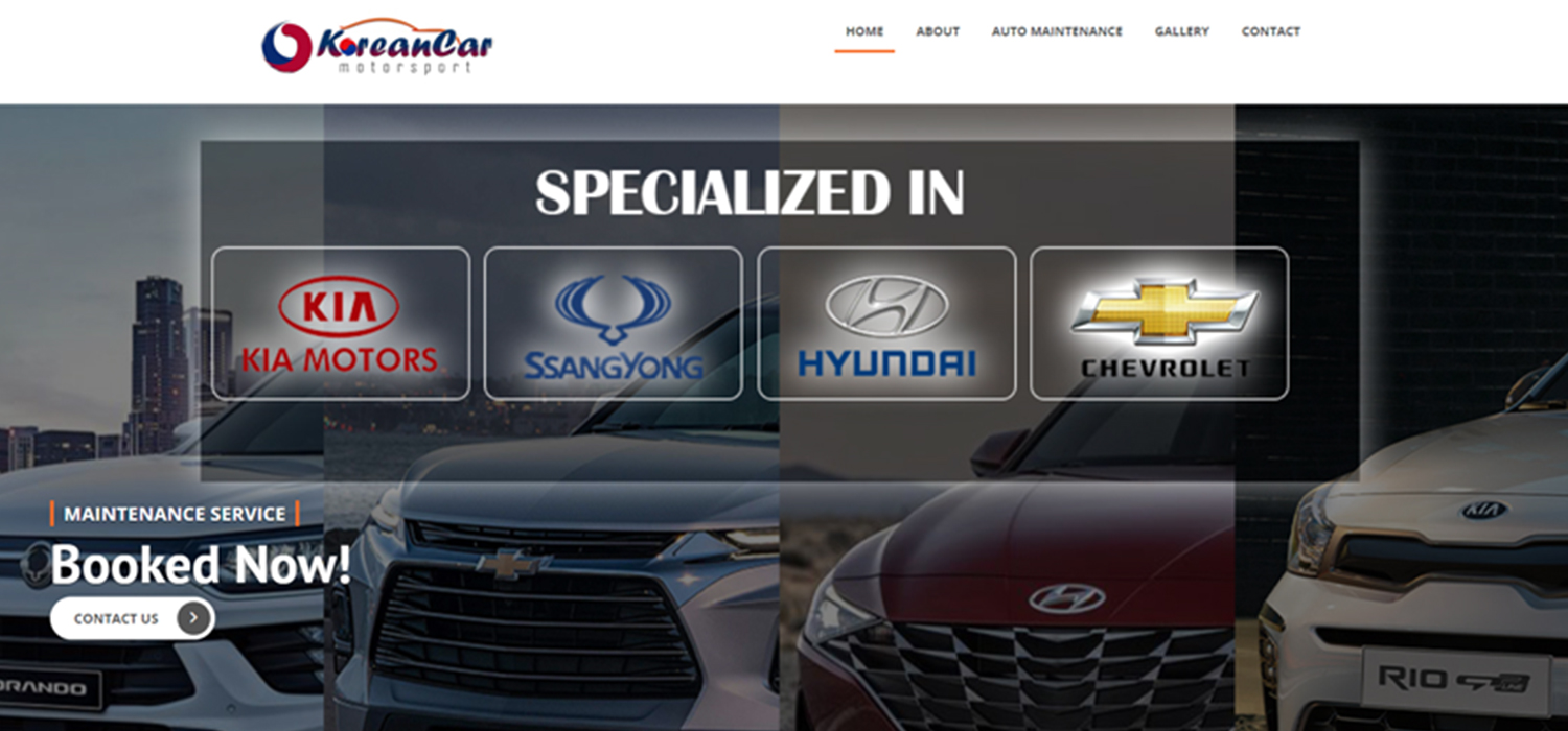 Korean Motosports website portfolio preview