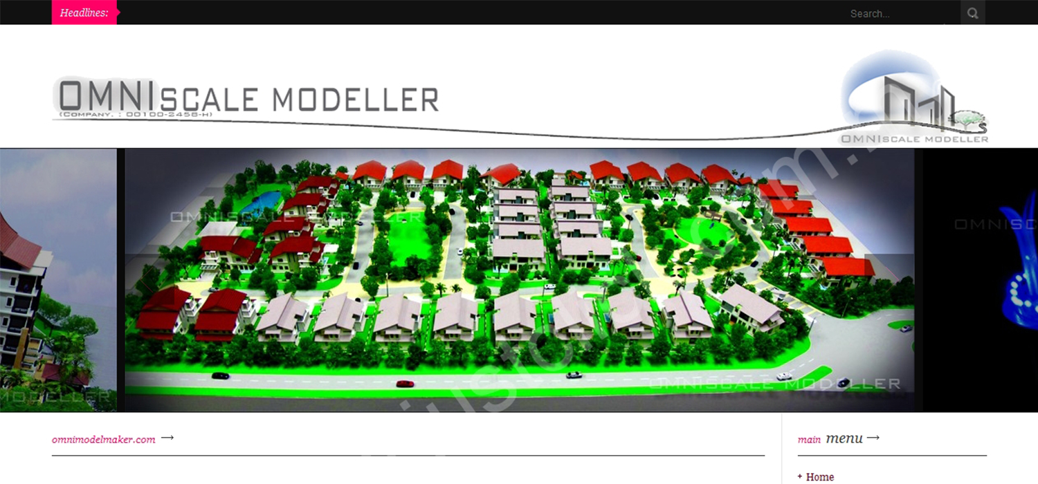 Omni Model Maker website portfolio preview